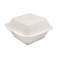 Karat Earth 6 in x 6 in Bagasse Clamshells, PK500 KE-BHC66-1C